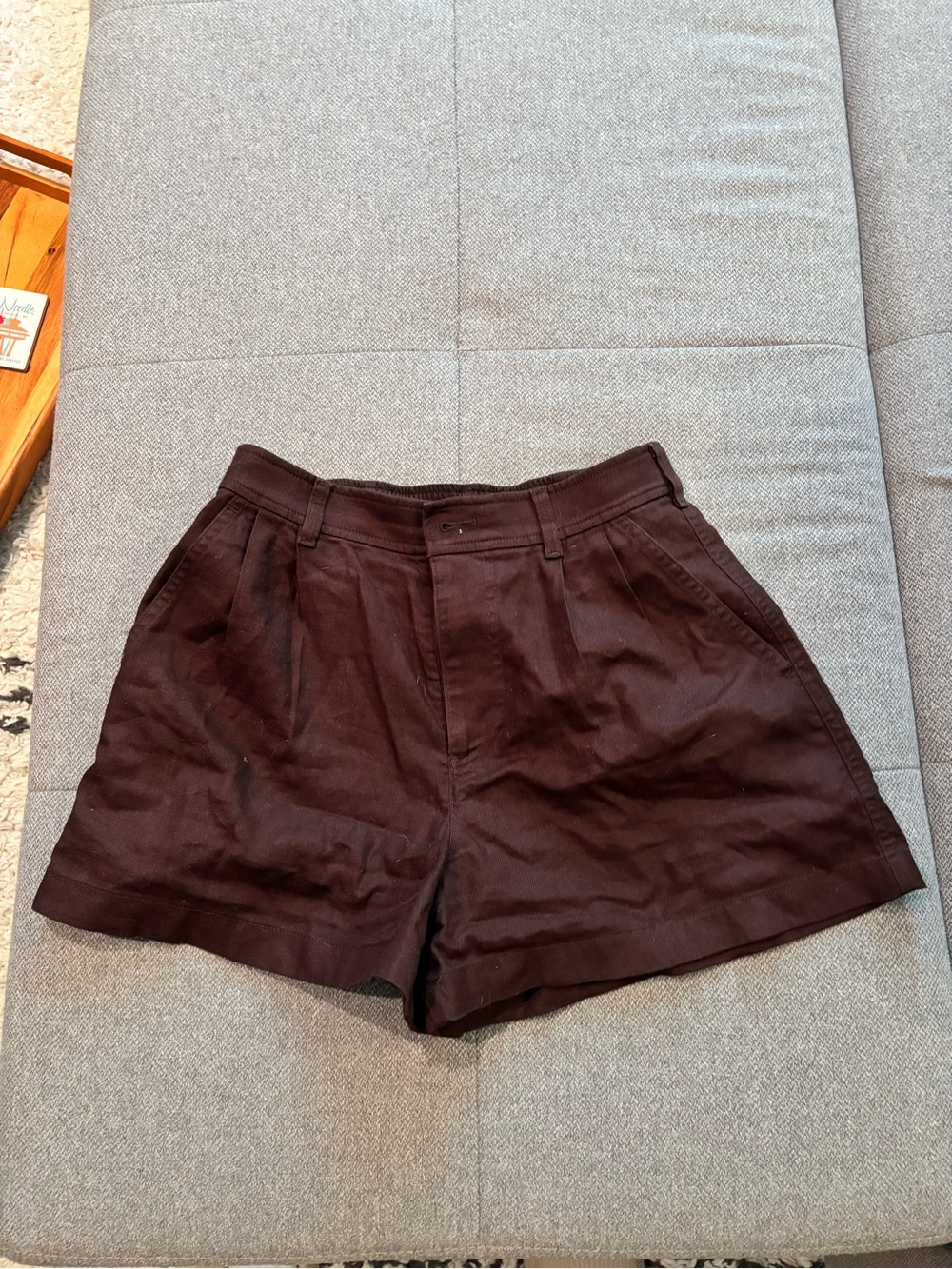 Women’s High-Waist Brown Linen Shorts